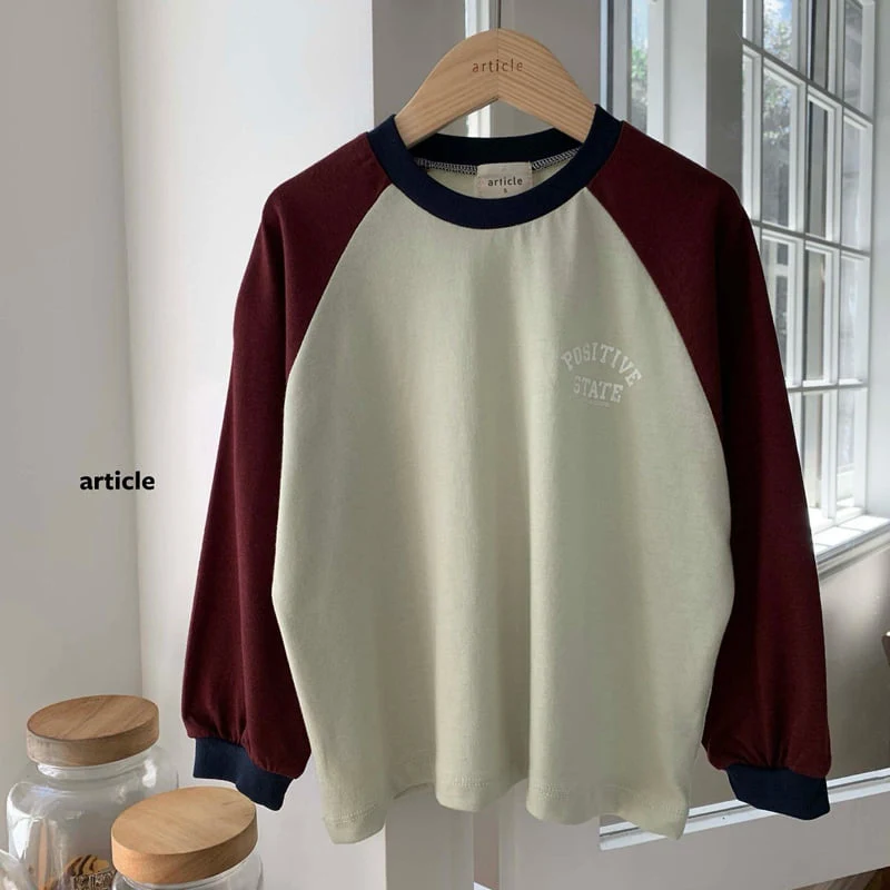 Article - Korean Children Fashion - #discoveringself - Model Color-Block Raglan Tee - 2