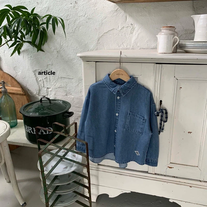 Article - Korean Children Fashion - #fashionkids - AUB Denim Shirt