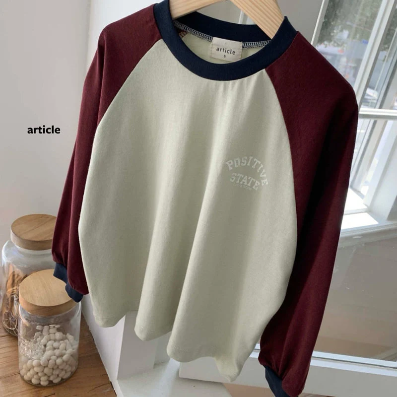 Article - Korean Children Fashion - #fashionkids - Model Color-Block Raglan Tee - 3