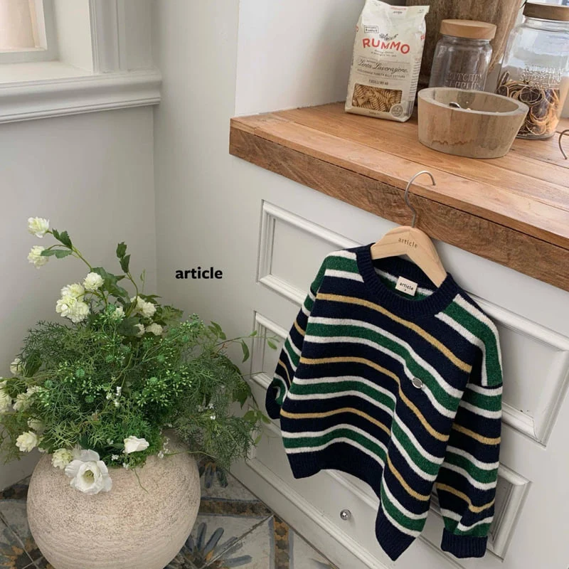 Article - Korean Children Fashion - #kidsshorts - East Stripe Knit - 6