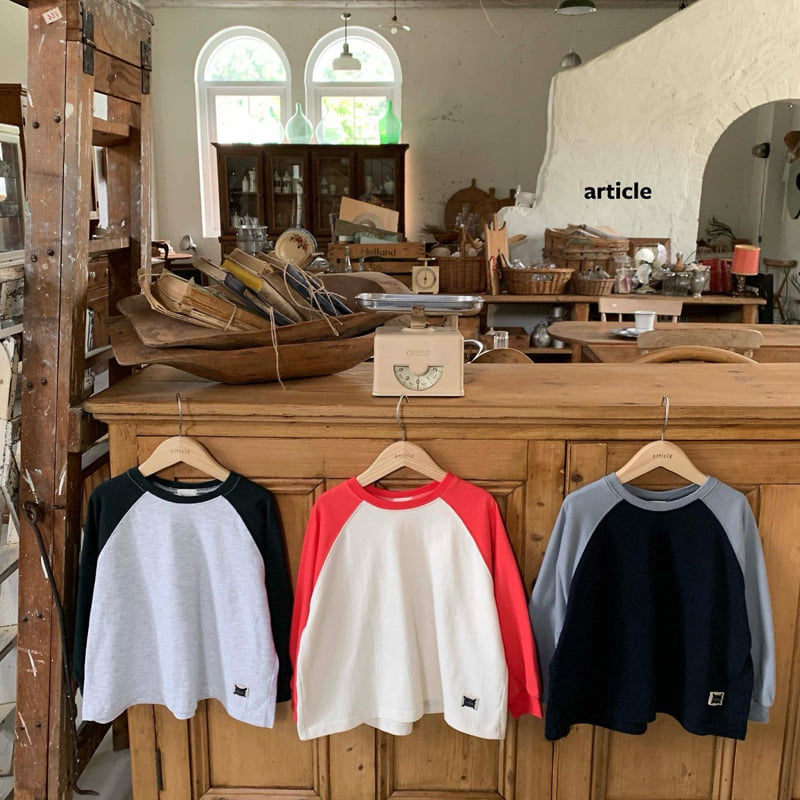 Article - Korean Children Fashion - #kidsshorts - Color Blocking Raglan Tee