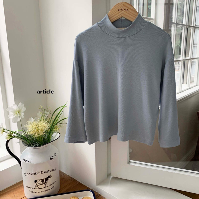 Article - Korean Children Fashion - #kidsshorts - Palette Turtleneck Top - 3