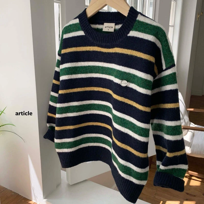 Article - Korean Children Fashion - #kidsstore - East Stripe Knit - 7