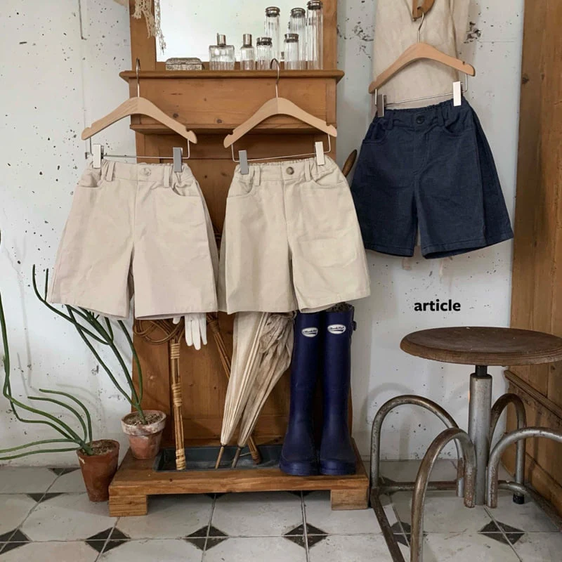 Article - Korean Children Fashion - #kidsstore - Pintuck Bermuda Pants