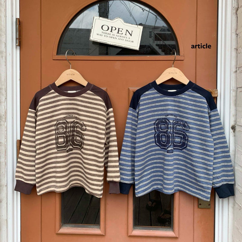 Article - Korean Children Fashion - #kidsstore - 86 Box Stripe Tee - 8
