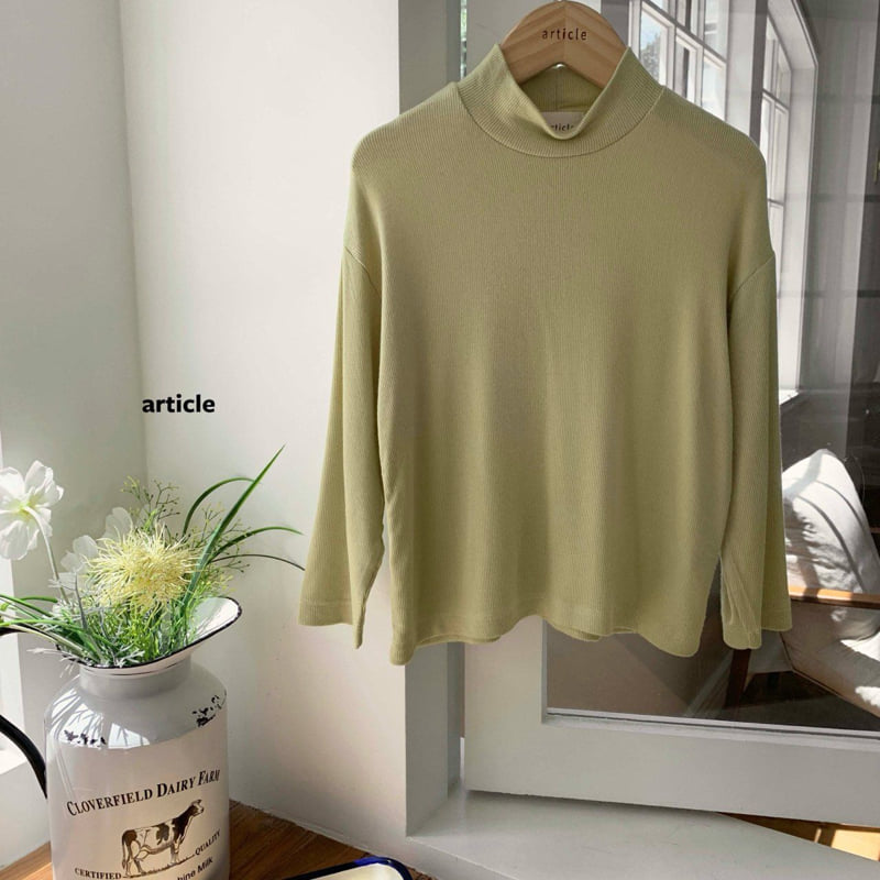 Article - Korean Children Fashion - #kidsshorts - Palette Turtleneck Top - 4