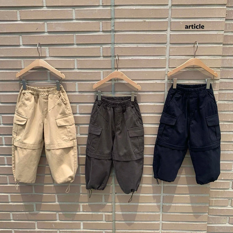 Article - Korean Children Fashion - #kidsstore - Peach Bio Cargo Pants