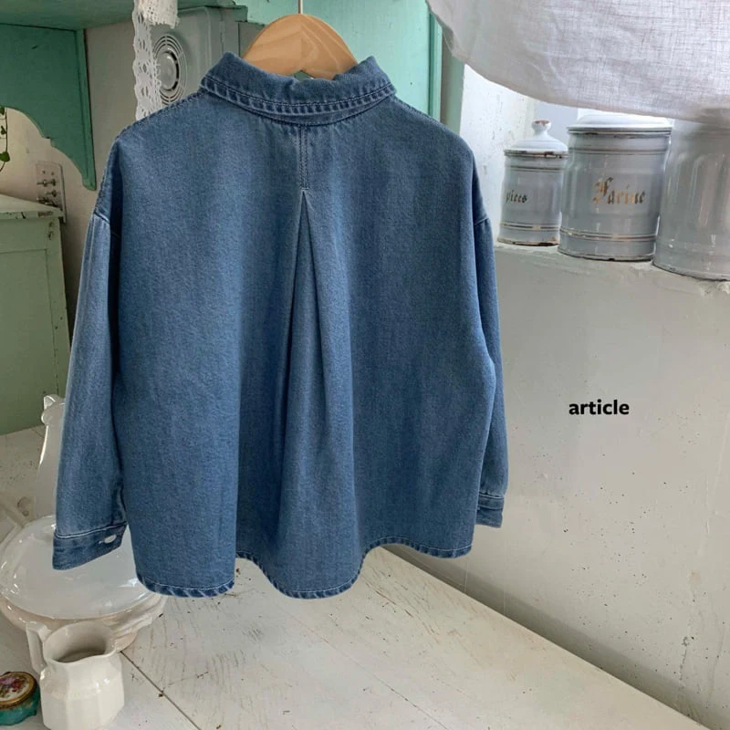 Article - Korean Children Fashion - #kidsstore - AUB Denim Shirt - 4