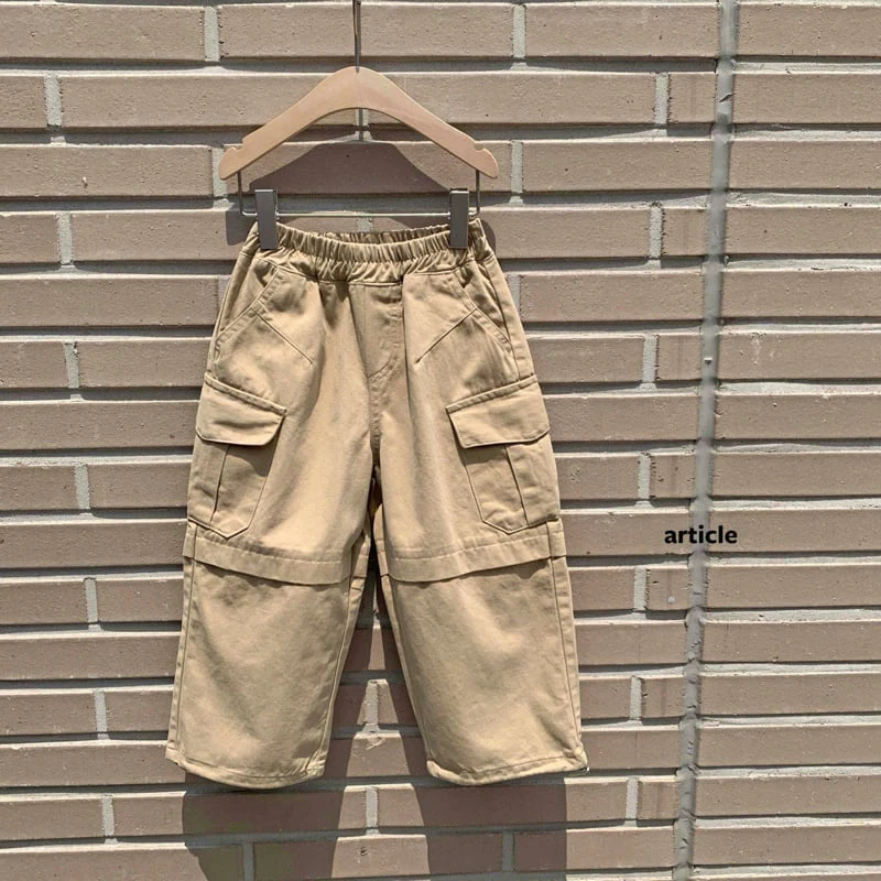 Article - Korean Children Fashion - #kidzfashiontrend - Peach Bio Cargo Pants - 2