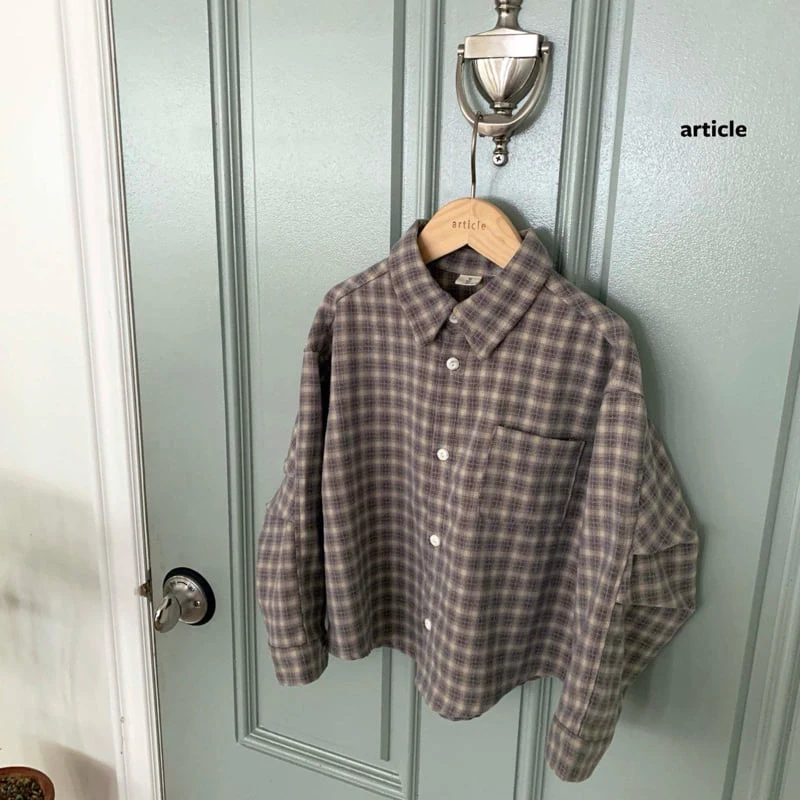 Article - Korean Children Fashion - #kidzfashiontrend - Check Pitch Pin-Tuck Shirt - 2