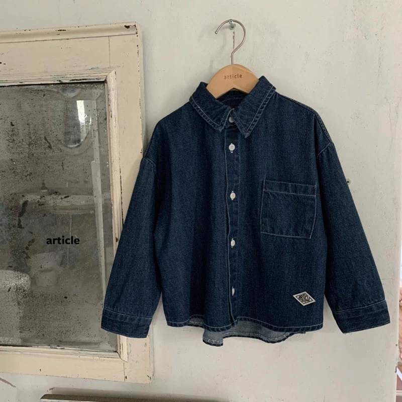 Article - Korean Children Fashion - #littlefashionista - AUB Denim Shirt - 6