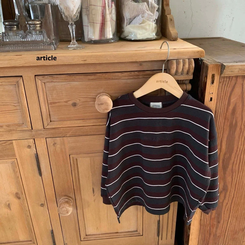 Article - Korean Children Fashion - #littlefashionista - Tencel Stripe Box Tee - 3