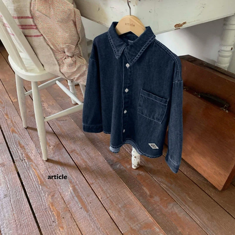 Article - Korean Children Fashion - #magicofchildhood - AUB Denim Shirt - 7