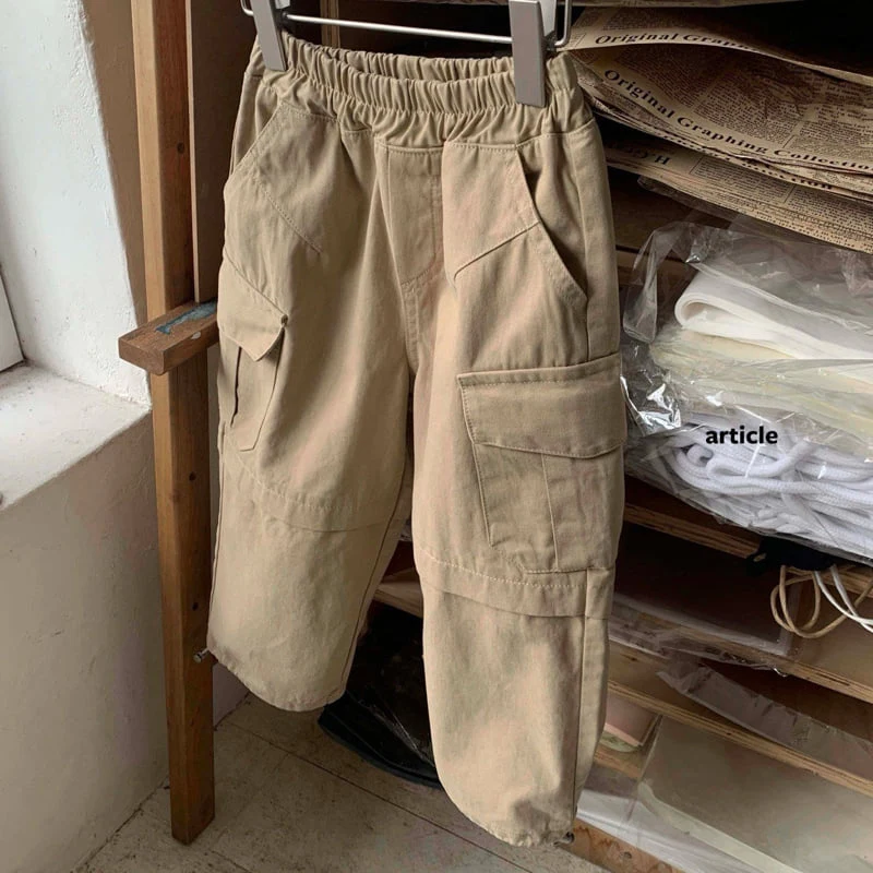 Article - Korean Children Fashion - #magicofchildhood - Peach Bio Cargo Pants - 5