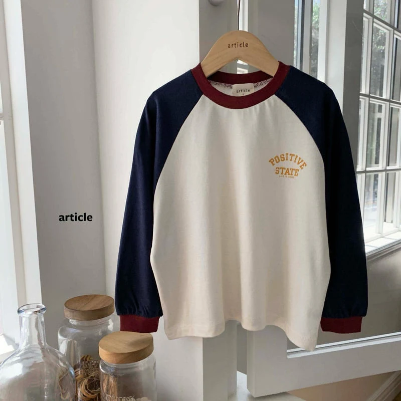 Article - Korean Children Fashion - #magicofchildhood - Model Color-Block Raglan Tee - 9