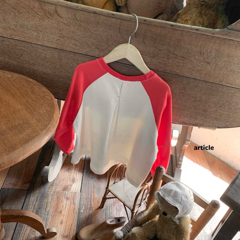Article - Korean Children Fashion - #minifashionista - Color Blocking Raglan Tee - 7