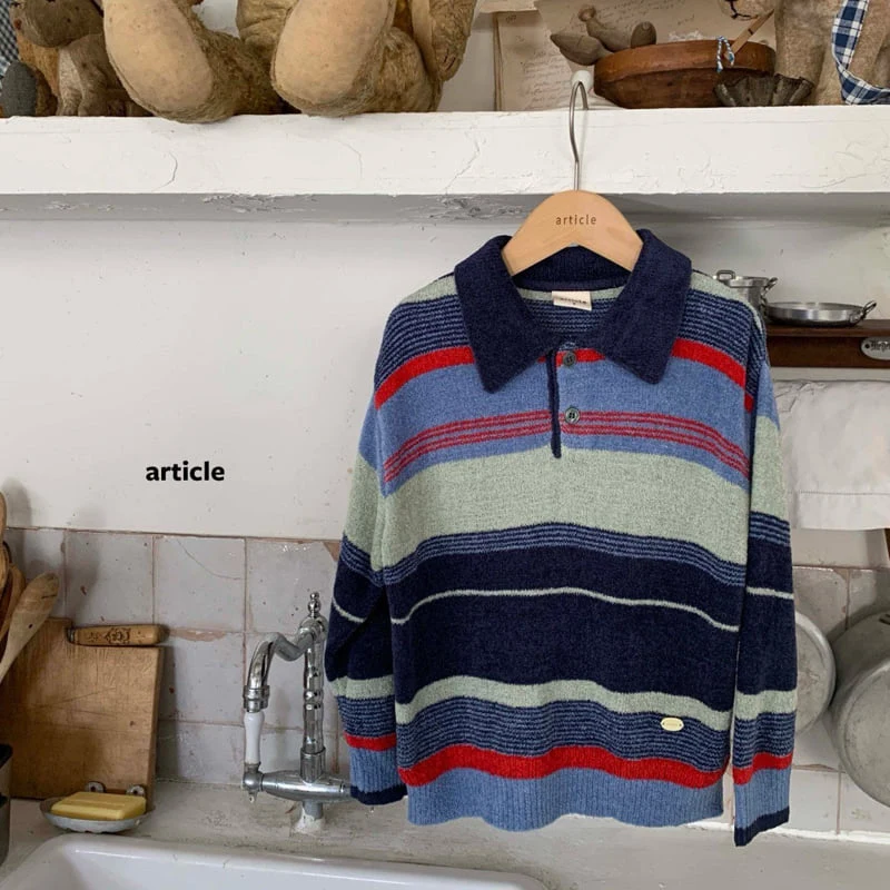 Article - Korean Children Fashion - #minifashionista - Beeker Collar Knit - 5