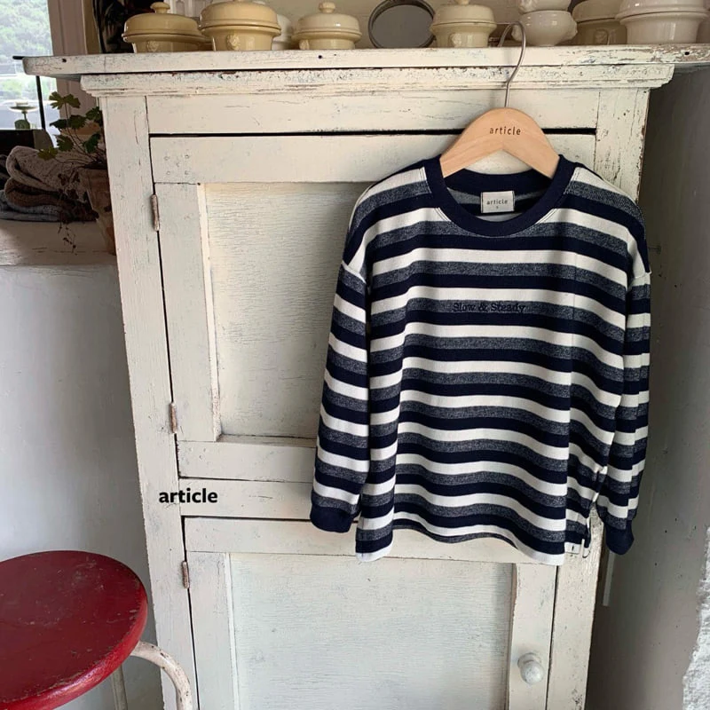 Article - Korean Children Fashion - #minifashionista - Tencel Stripe Box Tee - 5