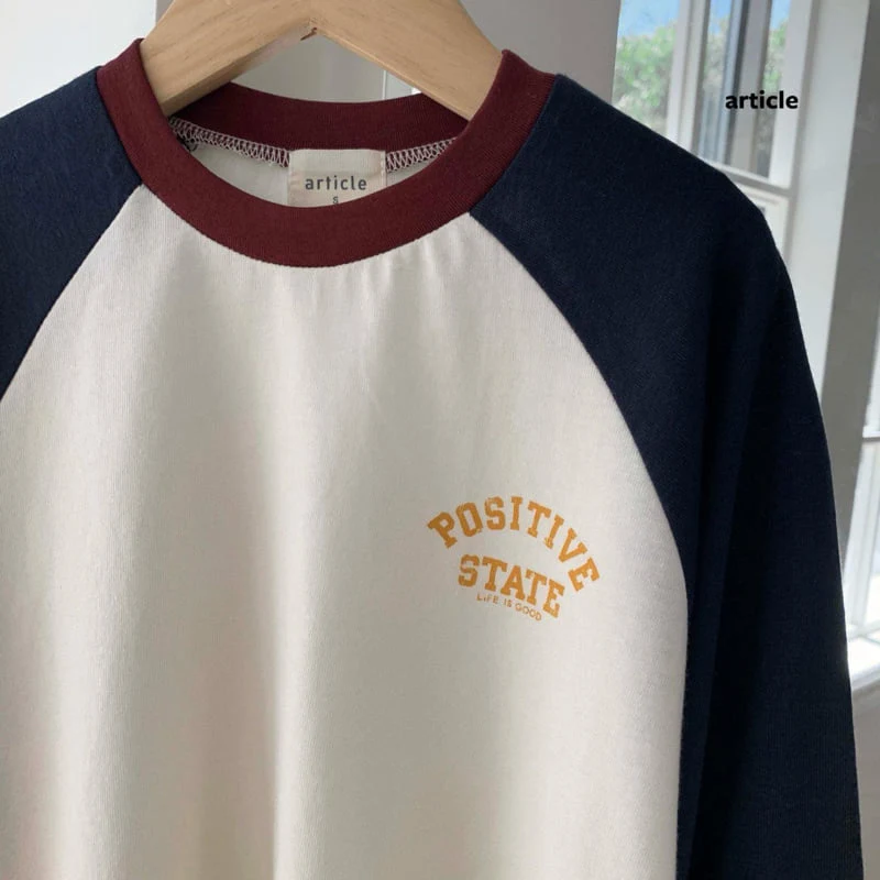 Article - Korean Children Fashion - #minifashionista - Model Color-Block Raglan Tee - 10