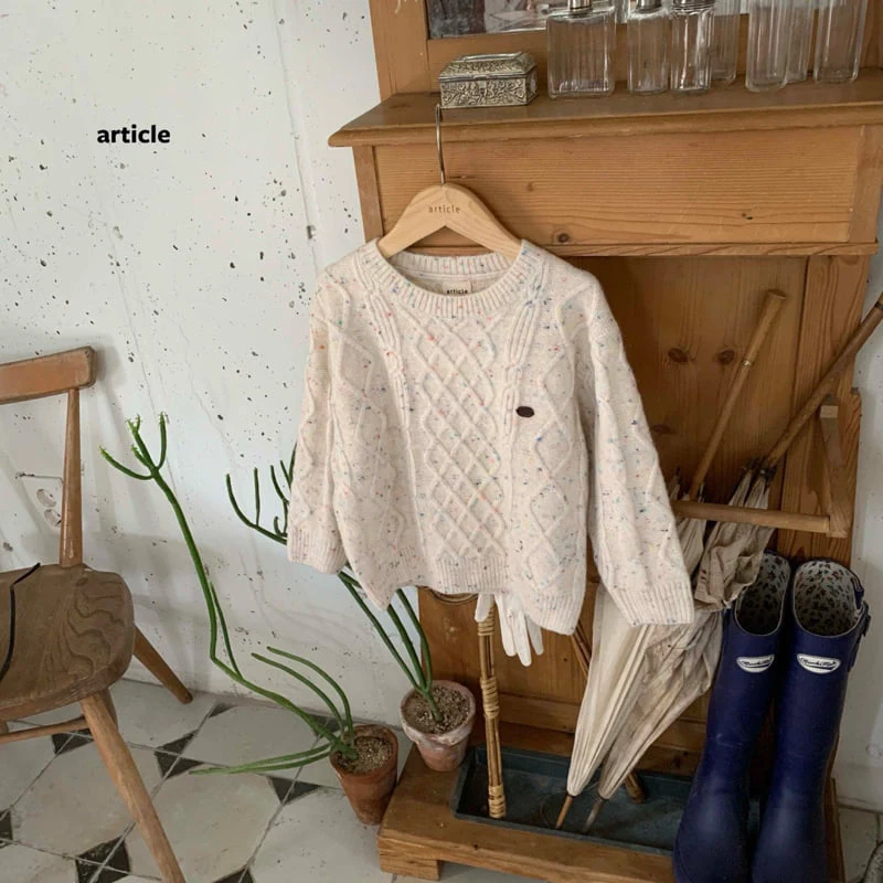 Article - Korean Children Fashion - #prettylittlegirls - Hello Fisherman Knit - 3