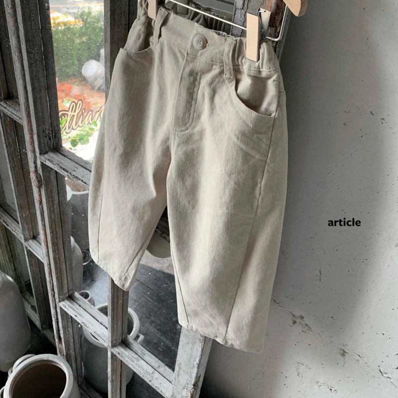 Article - Korean Children Fashion - #prettylittlegirls - Peach Cut-Detail Pants - 3