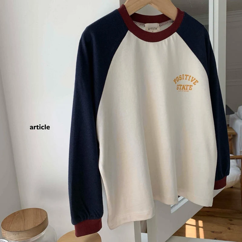 Article - Korean Children Fashion - #prettylittlegirls - Model Color-Block Raglan Tee - 11