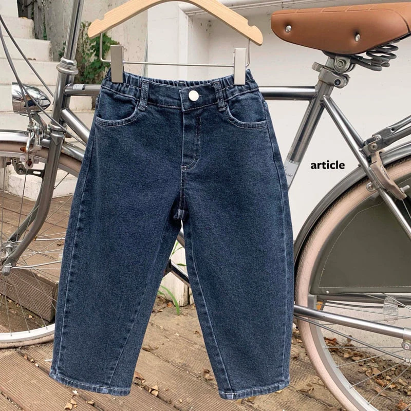 Article - Korean Children Fashion - #stylishchildhood - Barrel Curved Denim Pants - 5