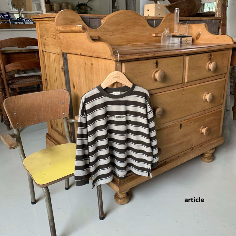 Article - Korean Children Fashion - #todddlerfashion - Tencel Stripe Box Tee - 7