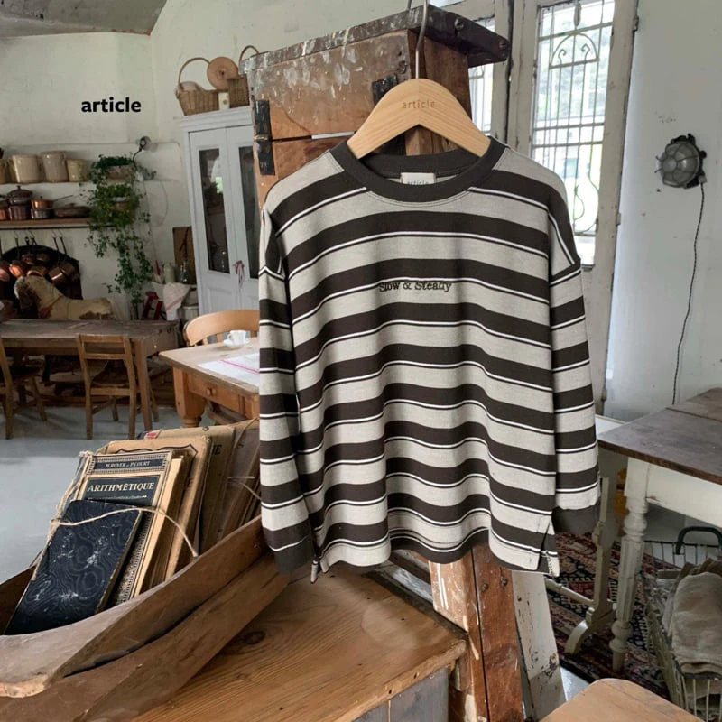 Article - Korean Children Fashion - #toddlerclothing - Tencel Stripe Box Tee - 8