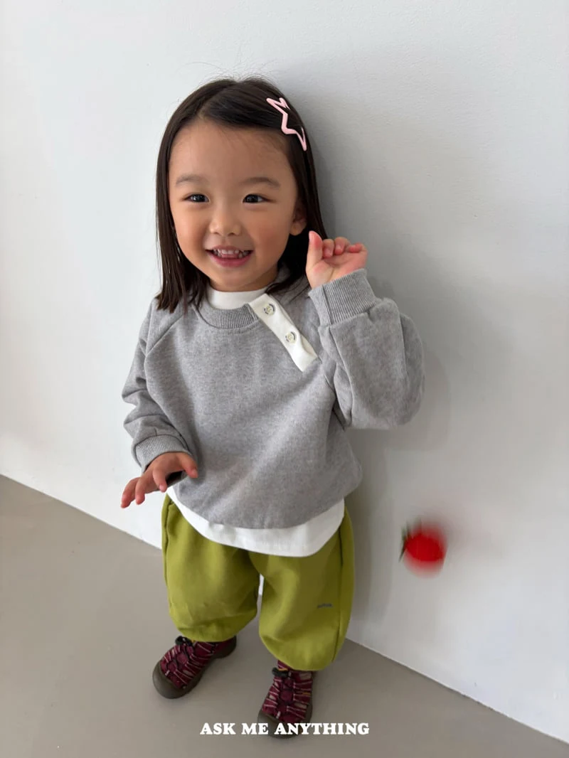 Ask Me Anything - Korean Children Fashion - #childofig - Button Sweatshirt - 8