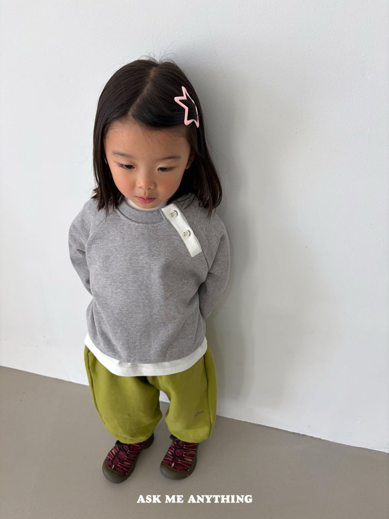 Ask Me Anything - Korean Children Fashion - #stylishchildhood - Button Sweatshirt - 7