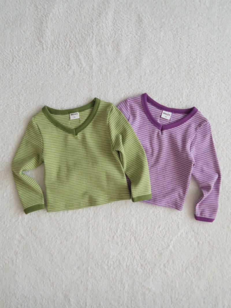 Bailey - Korean Children Fashion - #Kfashion4kids - Milky V-neck Tee - 12