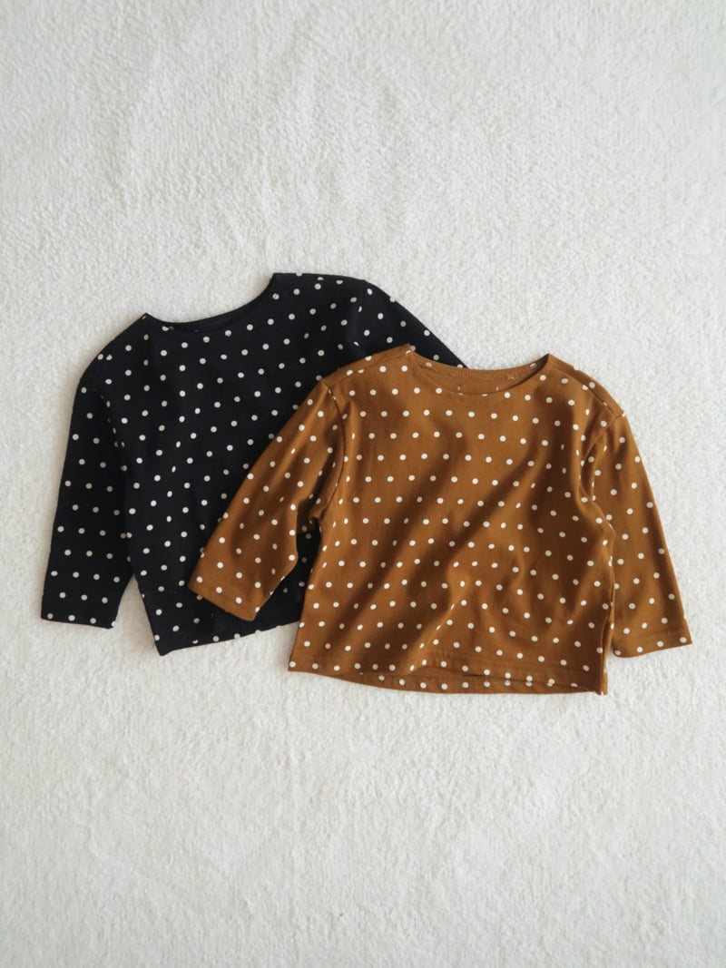 Bailey - Korean Children Fashion - #designkidswear - Choco Star Boatneck Tee - 12