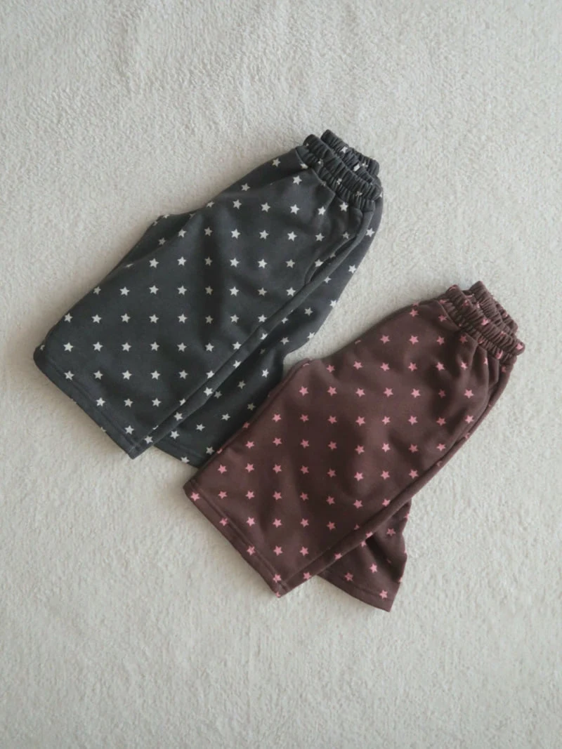 Bailey - Korean Children Fashion - #kidsshorts - Choco Star Pants