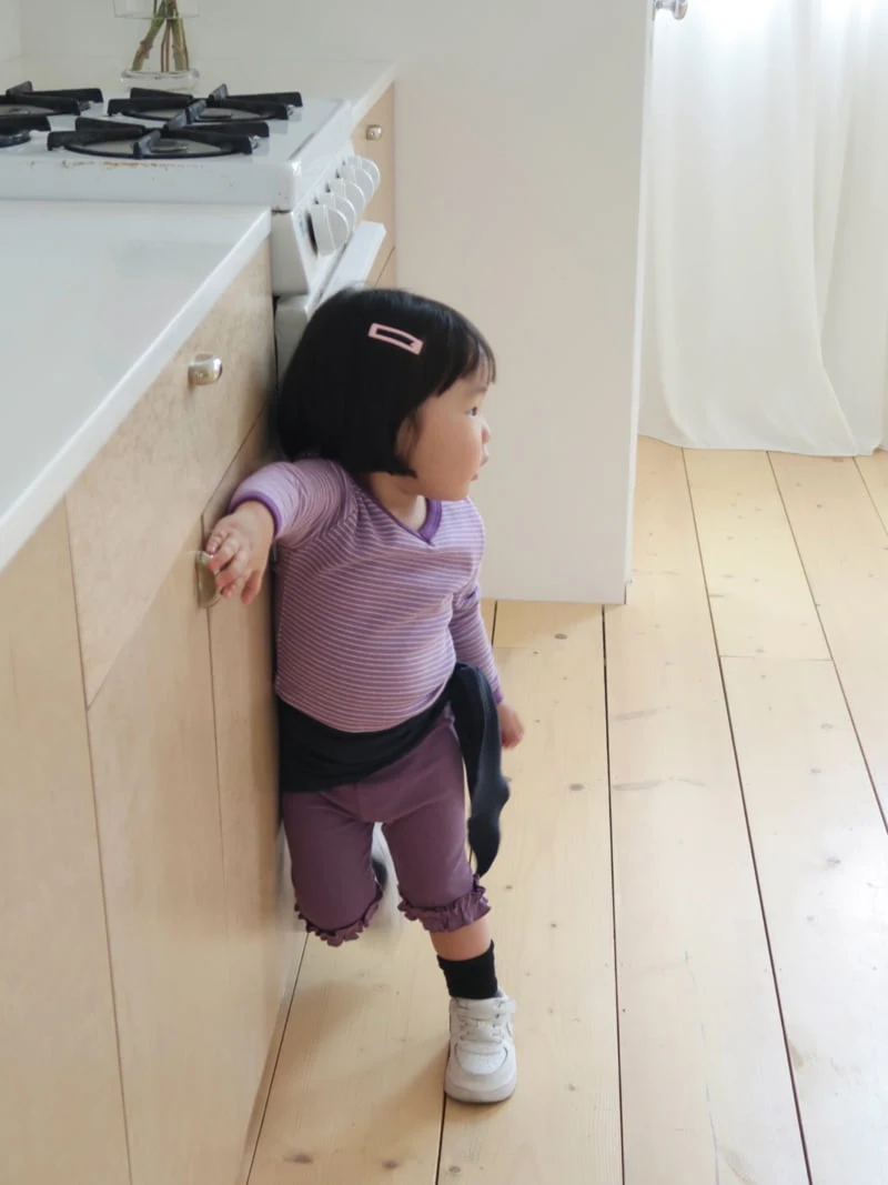Bailey - Korean Children Fashion - #kidsshorts - Grape Leggings - 4