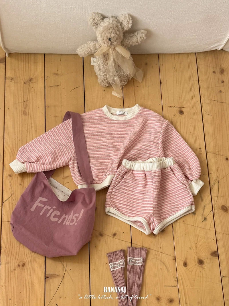 Banana J - Korean Children Fashion - #kidzfashiontrend - Knit Stripe Sweatshirts - 4