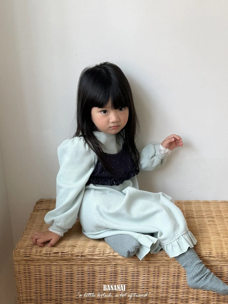 Banana J - Korean Children Fashion - #Kfashion4kids - Lettering Waffle One-piece - 7