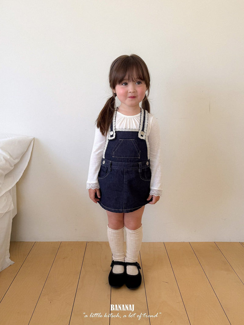 Banana J - Korean Children Fashion - #childofig - Lace Suspender One-piece - 8