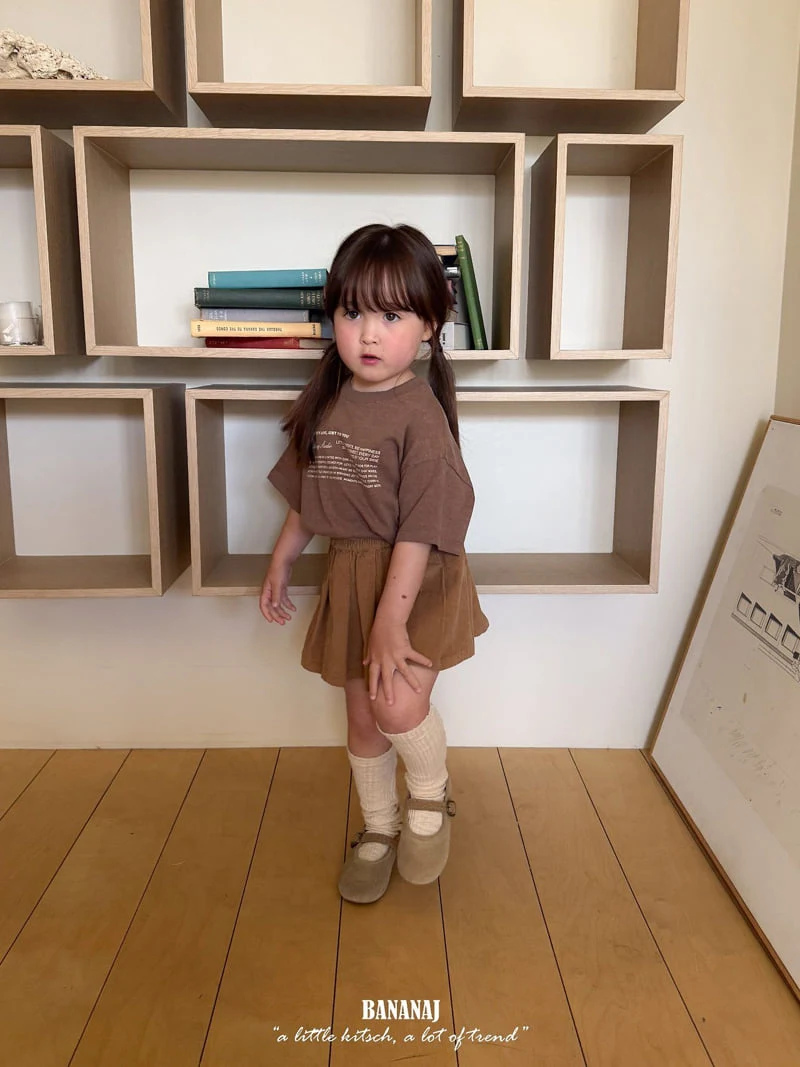 Banana J - Korean Children Fashion - #childofig - Pigment Lettering Tee - 5