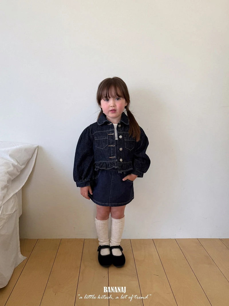 Banana J - Korean Children Fashion - #childofig - Denim Jacket - 4