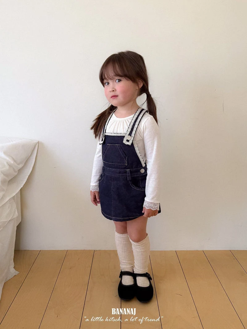 Banana J - Korean Children Fashion - #childrensboutique - Lace Suspender One-piece - 9