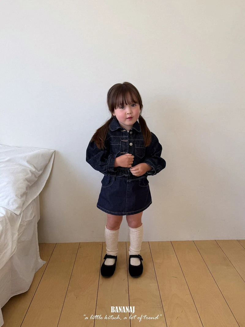 Banana J - Korean Children Fashion - #designkidswear - Denim Jacket - 5