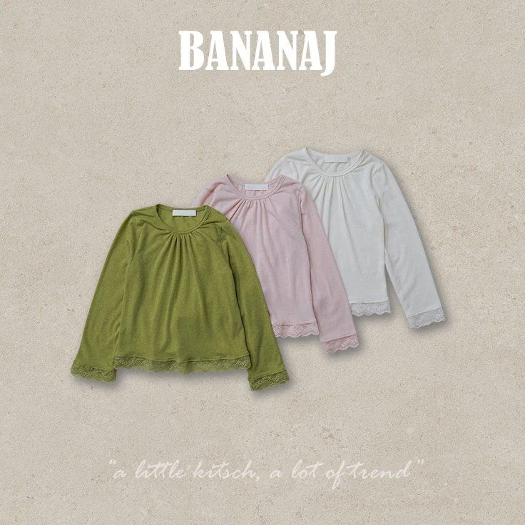 Banana J - Korean Children Fashion - #designkidswear - Lace Tee