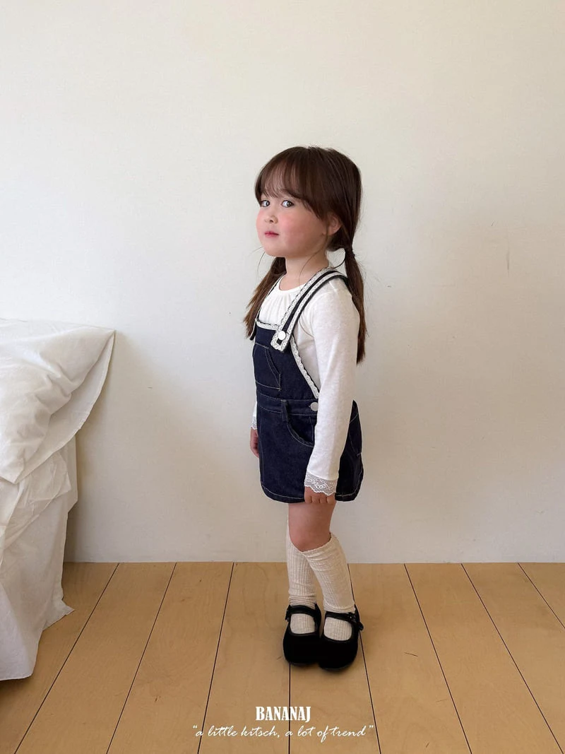 Banana J - Korean Children Fashion - #designkidswear - Lace Suspender One-piece - 10