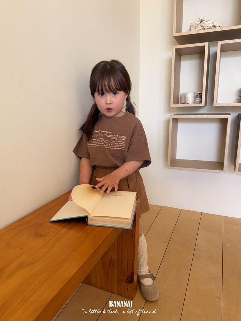 Banana J - Korean Children Fashion - #designkidswear - Pigment Lettering Tee - 7