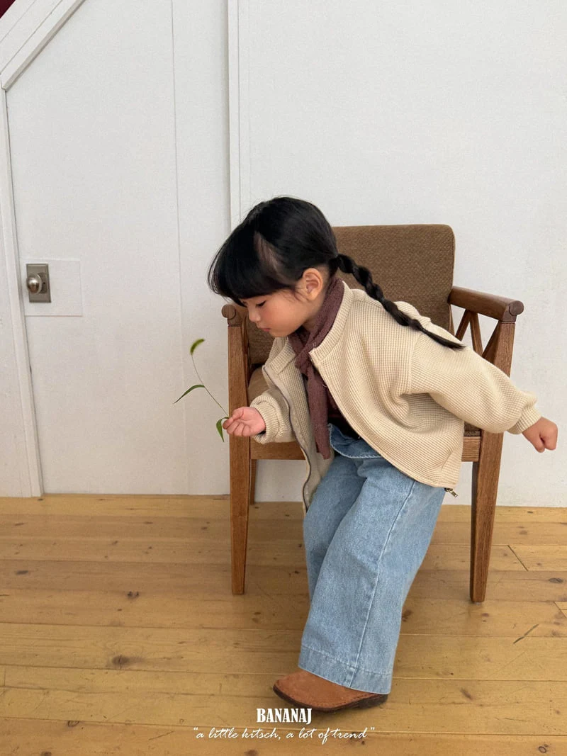 Banana J - Korean Children Fashion - #discoveringself - Frill Denim Pants - 8