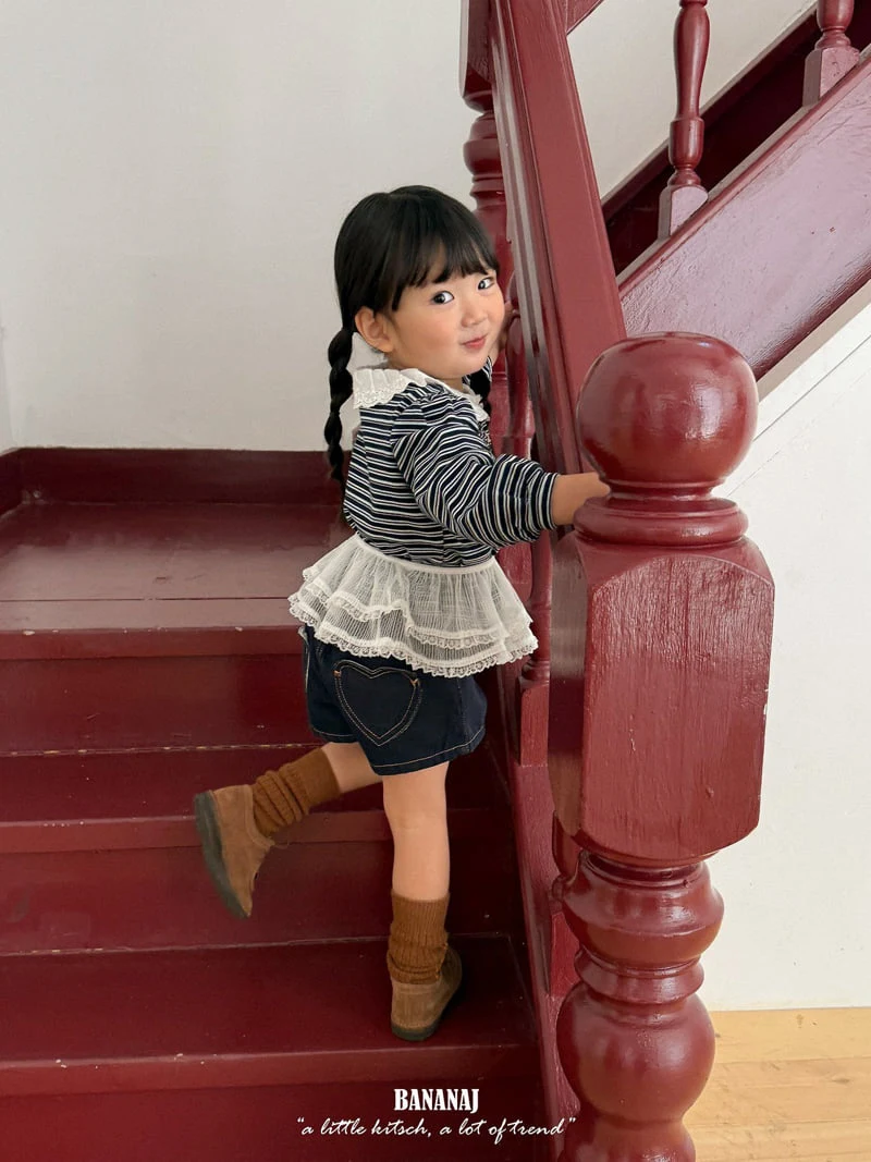 Banana J - Korean Children Fashion - #discoveringself - Peanut Heart Denim Pants - 12