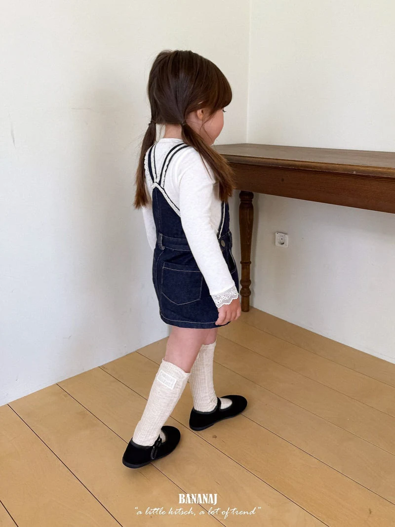 Banana J - Korean Children Fashion - #fashionkids - Lace Suspender One-piece - 12