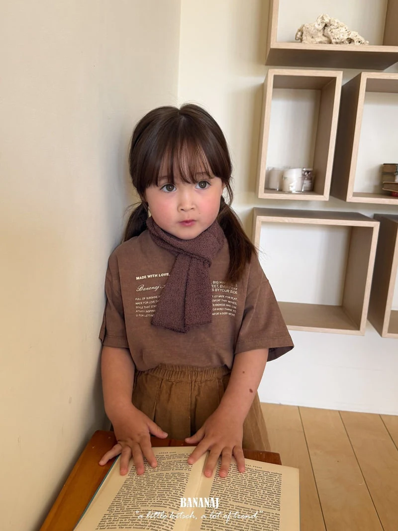 Banana J - Korean Children Fashion - #kidsshorts - Pigment Lettering Tee - 10