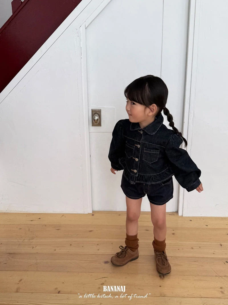 Banana J - Korean Children Fashion - #kidsstore - Denim Jacket - 9
